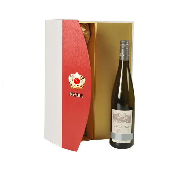 High Quality Custom Magnetic Cardboard Wine Box Wine Bottle Paper Gift Packaging Box