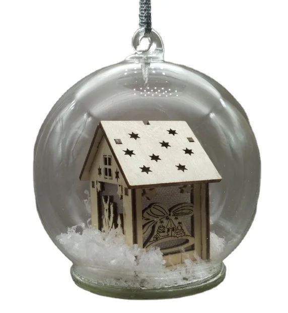 100 Wholesale Clear Opening Glass Christmas Ornaments Ball