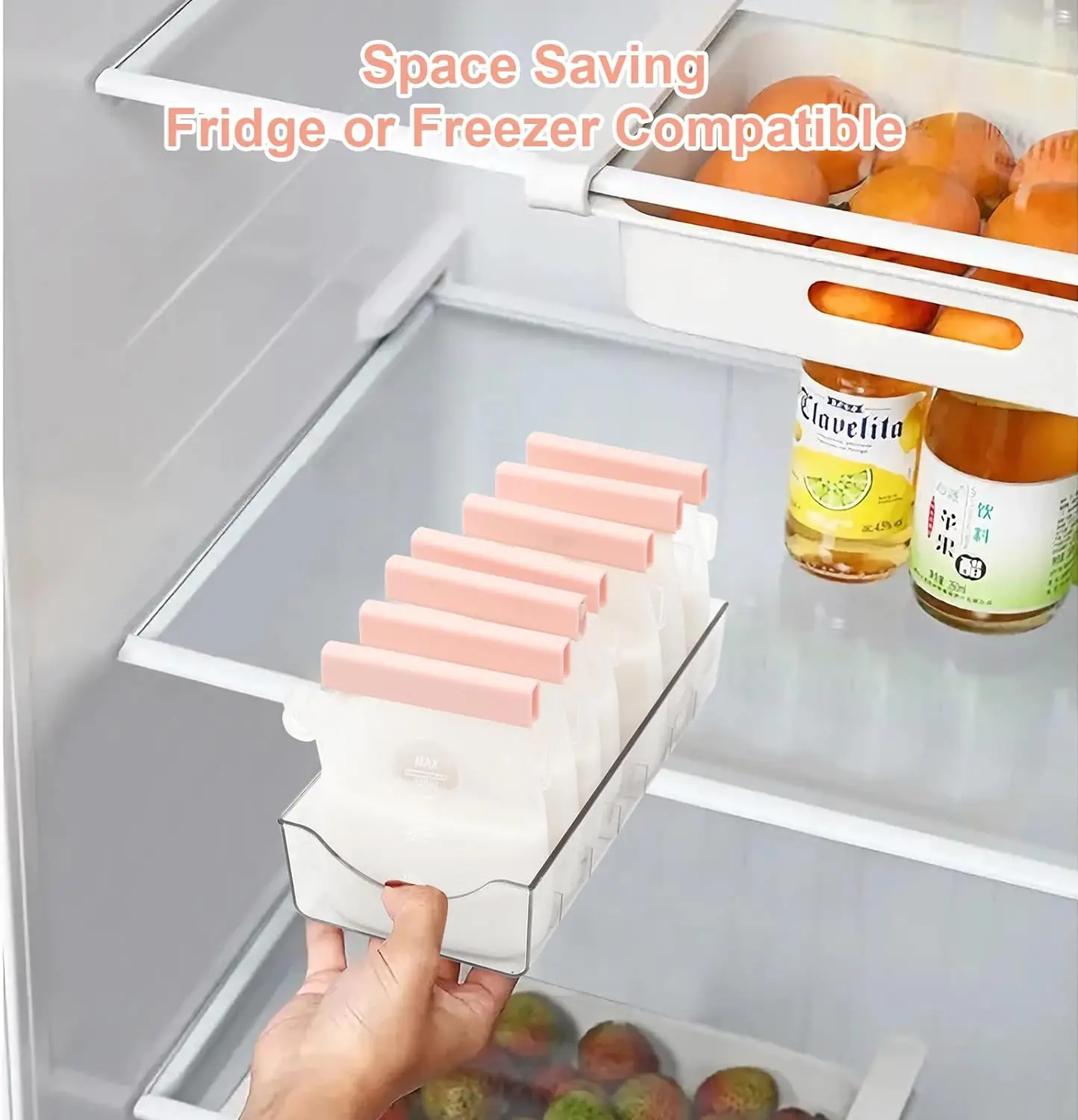 Reusable Breastmilk Storage Bags , 11oz/320ml Double Leak-Proof Breastmilk Freezer Bags for Breastfeeding