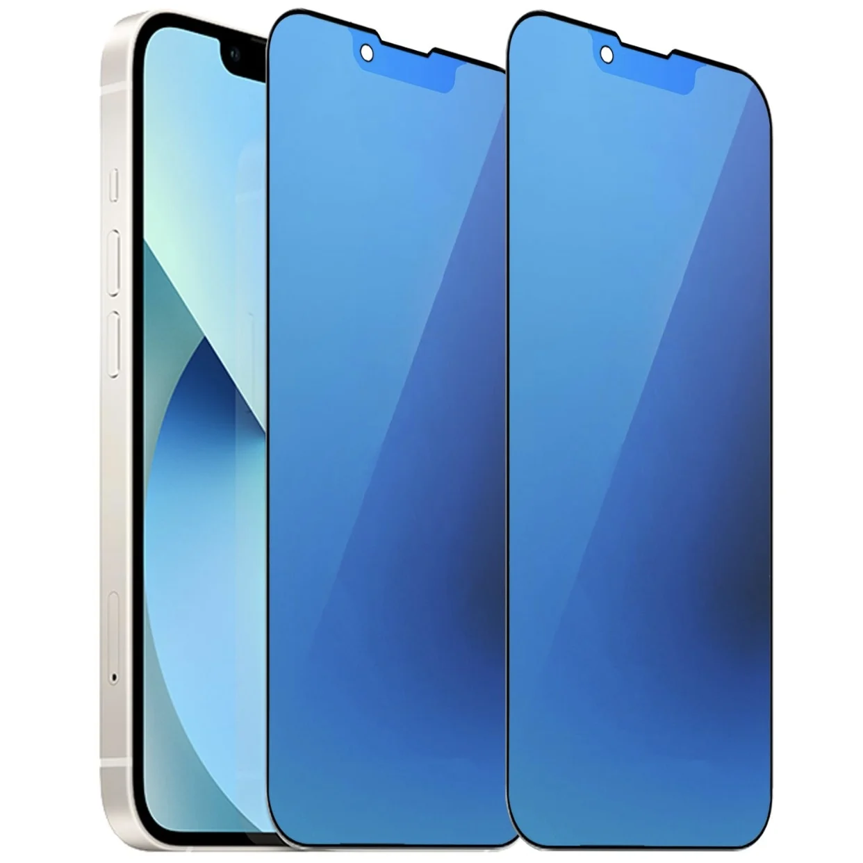 Privacy Screen Protector for iPhone 15 14 13 12 11 Pro Max Plus Tempered Glass Easy Install Anti Spy Peep Film for Apple iPhone