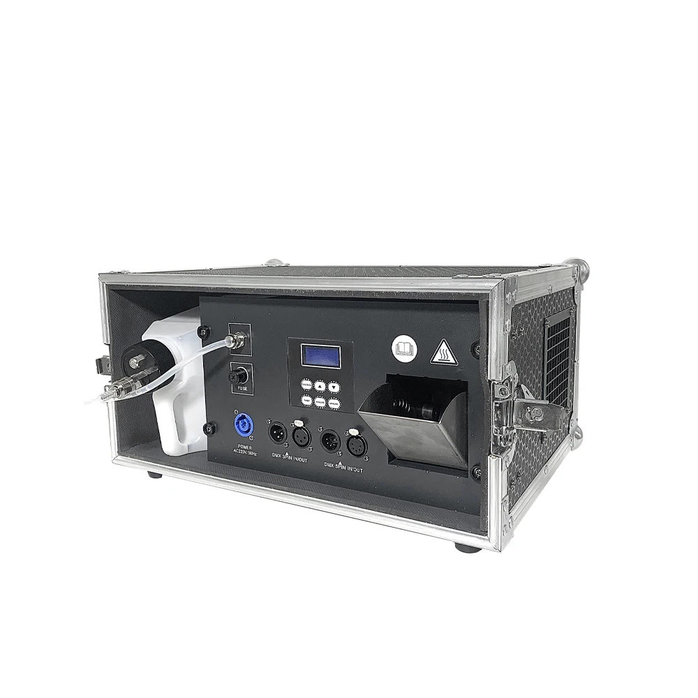 1500W morning haze machine DMX+LCD with flight case stage for professional dj and disco