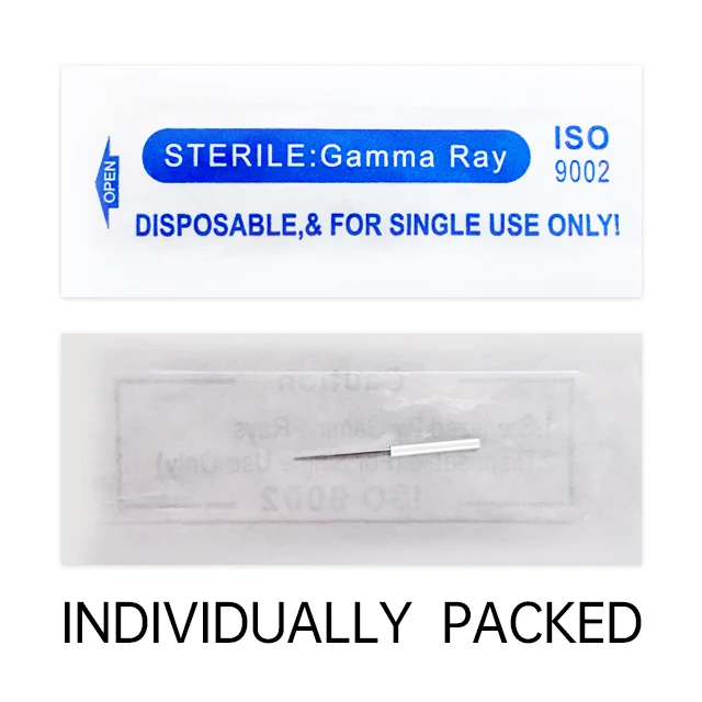 OEM/ODM  Disposable Piercing Round Needles For Permanent Makeup Tattoo  Needles Microblades Needle For Eyebrow
