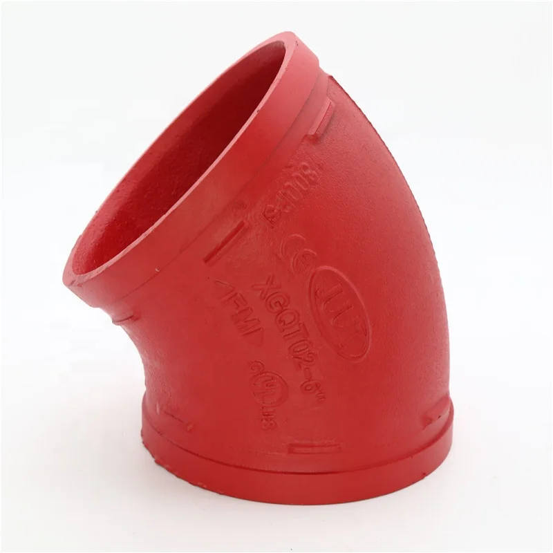 grooved fire fighting steel Pipe Fitting  Products Flexible Coupling elbow Tee for preventing fire