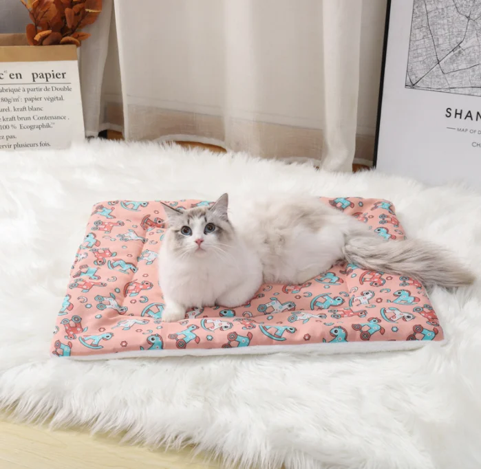 High Quality Double-sided Warm Dog Mat Pet Cat Mat Soft Cotton Dog Bed Mat