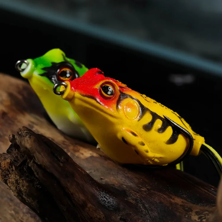 TOPLURE Frog 5cm 9g 5.5cm 12g Top Water Bionic Soft Frog Fishing Lure Silicone Artificial Simulate  Frog  Bait in River and Lake
