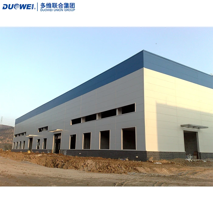 China Duowei Supplier Two Story Steel Structure For Workshop Hall Home Plans