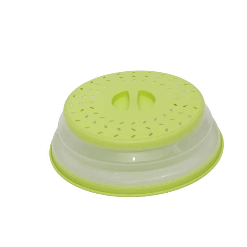 Household Kitchen Microwave Splatter Guard Shield Bowl Dish Splash Lid Plastic Collapsible Plate Microwave Cover