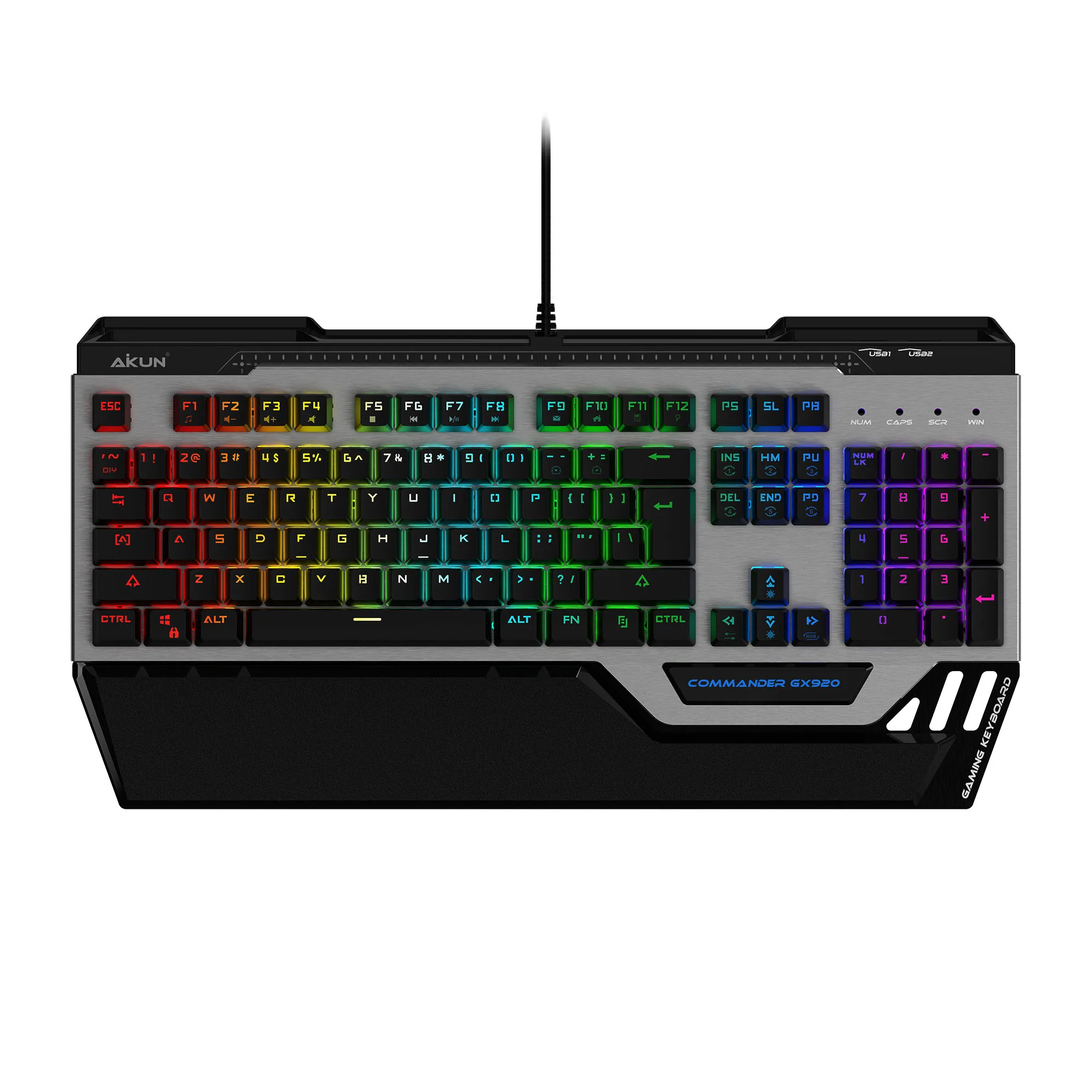  Профессиональная Механическая игровая клавиатура GX920 с RGB-подсветкой водонепроницаемая защитой от фиктивных нажатий двойной