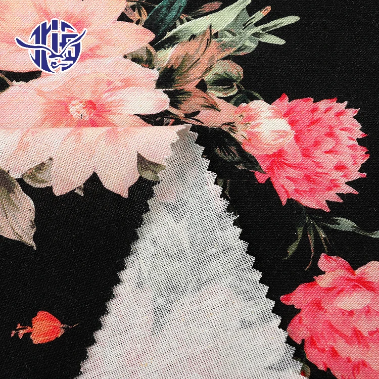 China Organic print Fabrics Wholesale Linen Cotton Fabric for shirt