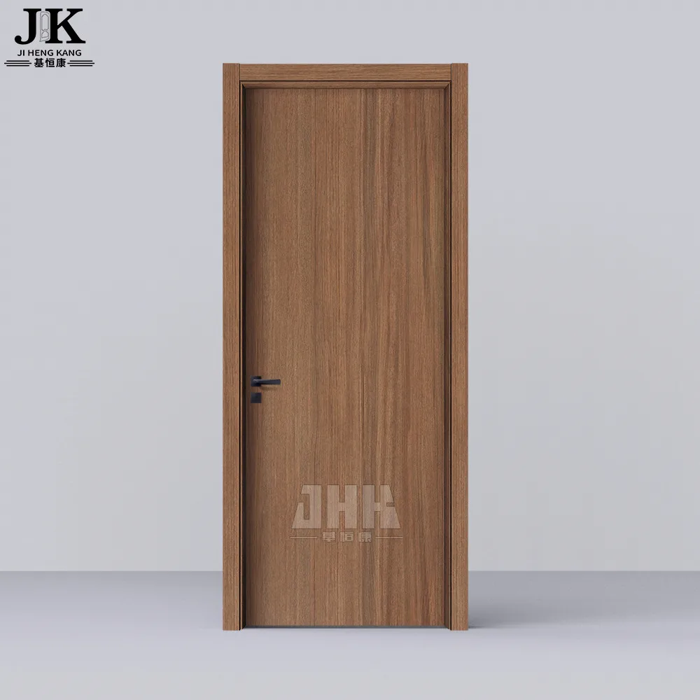 JHK-F01-8  Interior Door Flush Veneer Door Design With Melamine Wood Grain Flush Door