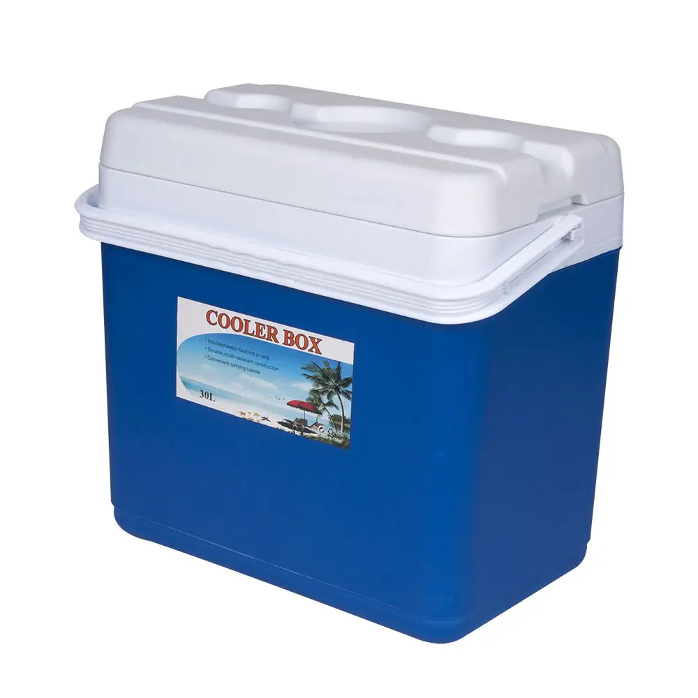 New Design 31L Plastic Cooling Box Freezer Insulated Ice Cooler Box For Beverage/Food/Fishing/Bbq
