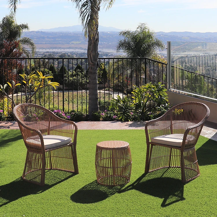 Hot sale poly rattan garden rattan chair set outdoor furniture patio wicker set