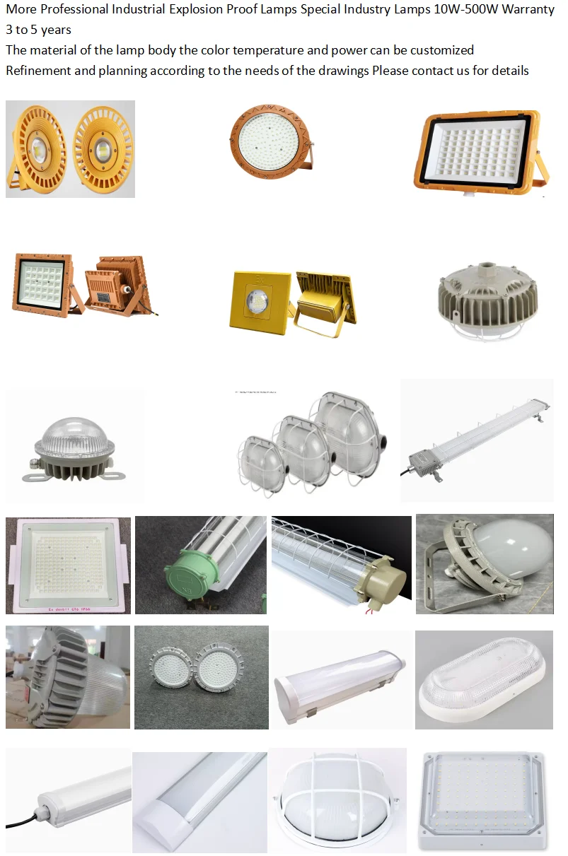Industrial High-quality Refinery Explosion Proof Light IP66 Security Led With High Brightness 30W-250W Customize