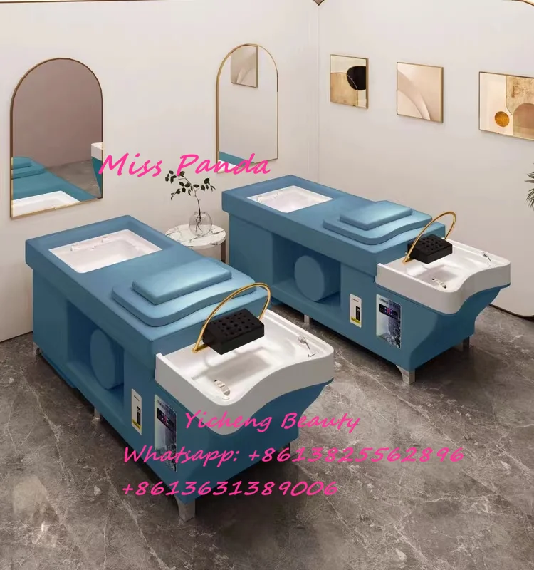 Yicheng Beauty Modern Thai Style Spa Head Water Therapy Beauty Hair Salon Shampoo Bed Professional Hair Shampoo Bed for Sale