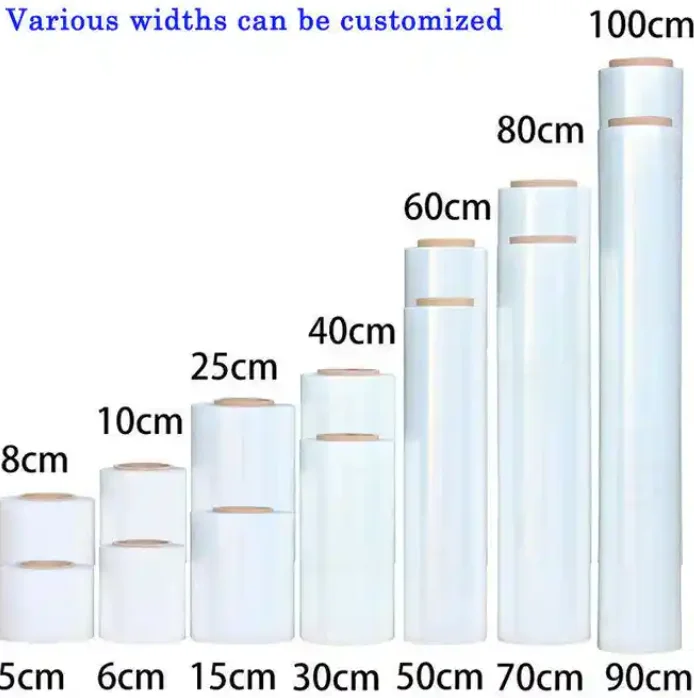 2023 Shrink Wrapping Lldpe Packaging Shrink Film Wrap Roll Polyethylene Clear Stretch Film Plastic Roll For Packing