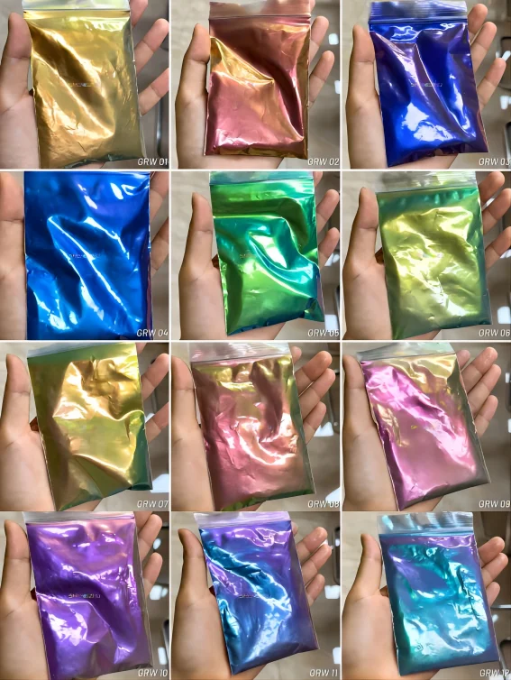 Sheng Zhu new arrival eyeshadow duochrome chameleon holographic cosmetic makeup pigment powder GRW series loose powder