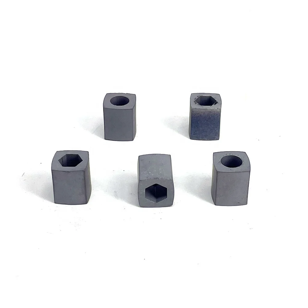 WEDM Wire Cut Machine Parts Tungsten Conductive Block Carbide OD14*Length14*Height17*Hole 8mm for Wire Cutting