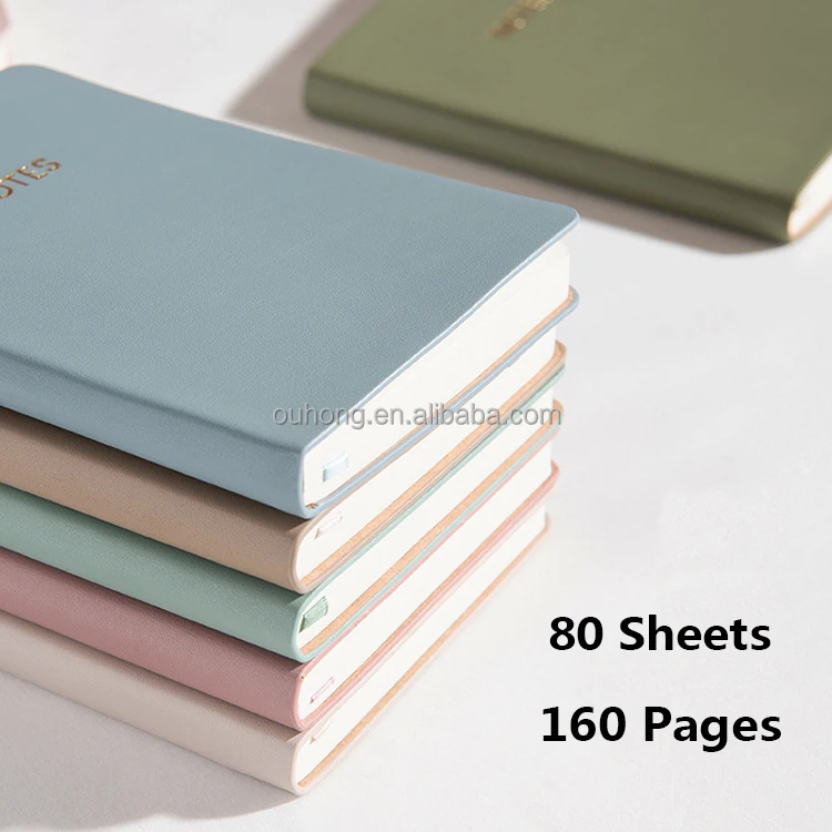 2023 Factory Hot Sale Office School Portable Pocket Leather Pu Notebook Stationery Supplies A6 Journal Notebooks