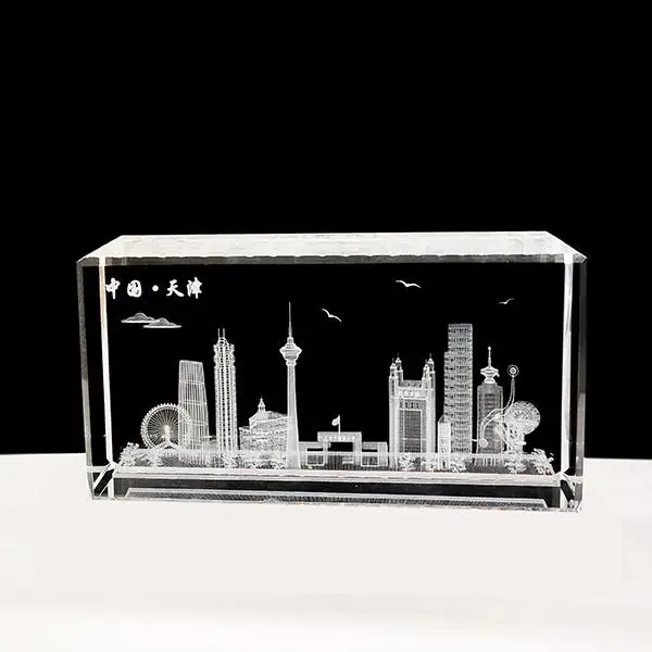 Memorable Glass Beautiful Wedding or Birthday Crystal Image 3D Laser Engraved Crystal Cube Night Lamp