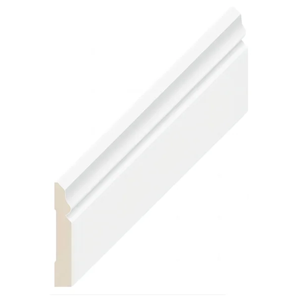 9/16 x 5-1/4 white primed finger joint wood waterproof baseboard pine baseboard molding