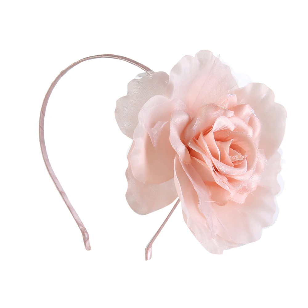light pink floral wreath beautiful flower hair band rose hair accessories for girls women