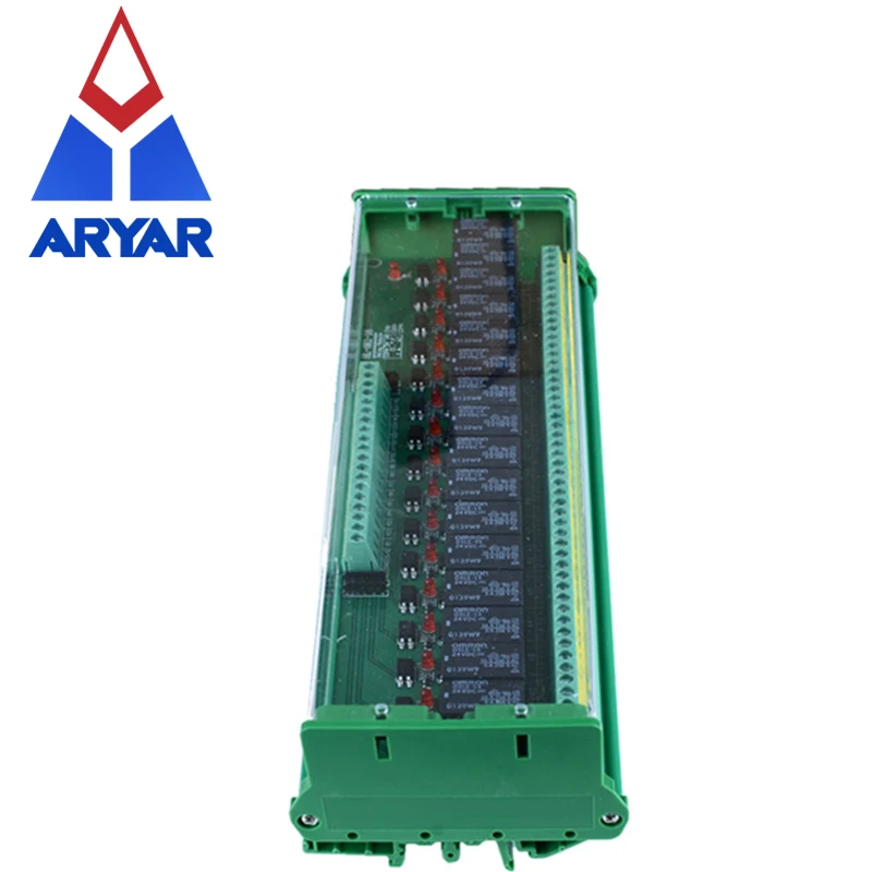 16 Channel G5LA-14 Trigger Voltage Relay Module With Cover PLC Optocoupler Relay Module DIN rail Mounting