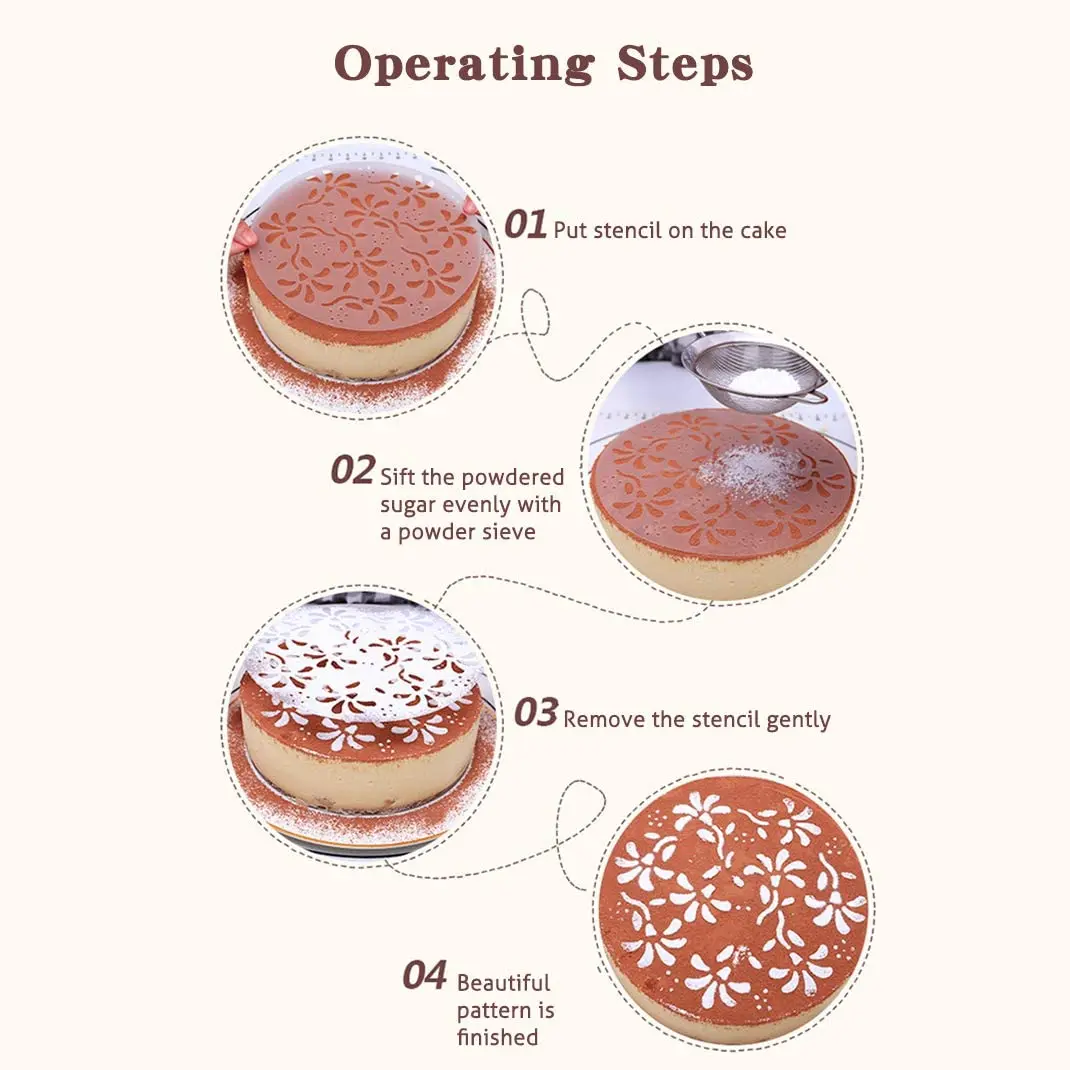 Cake Stencil Wedding Cake Decoration Stencils for Cake Decorating Templates Spray Floral Baking Tools