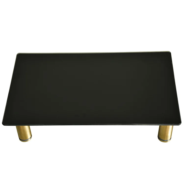 
Simple Design Hot Selling Tempered Glass Computers Shelf Desk Monitor Stand 