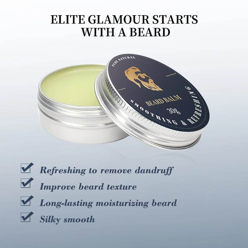 OEM LYW Private Label Natural After Shave Cologne Mustaches Soften Moisturize Men Organic Beard Growth Butter Beard Balm Wax