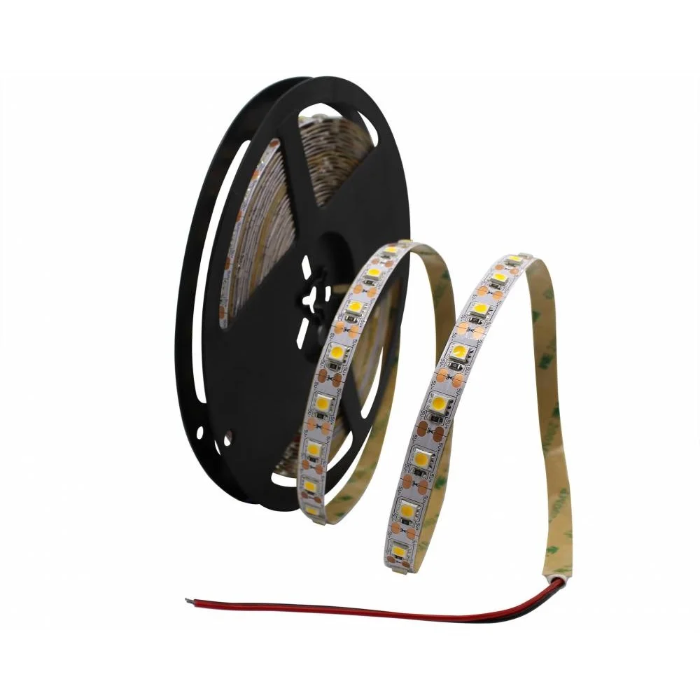 5050 led strip light aluminum profile ceiling 60led 3/4/6000k motorcycle led strip 12w 10mm double row led strip