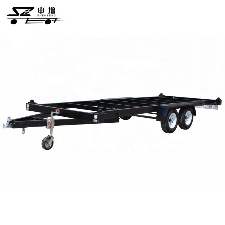 Hot Dip Galvanized Container Chassis Trailer Mobile House Trailer For Sale