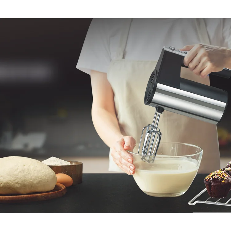 Custom logo Dough preparation Beat whip egg cream cake mixture food blender 7 speed hand mixer