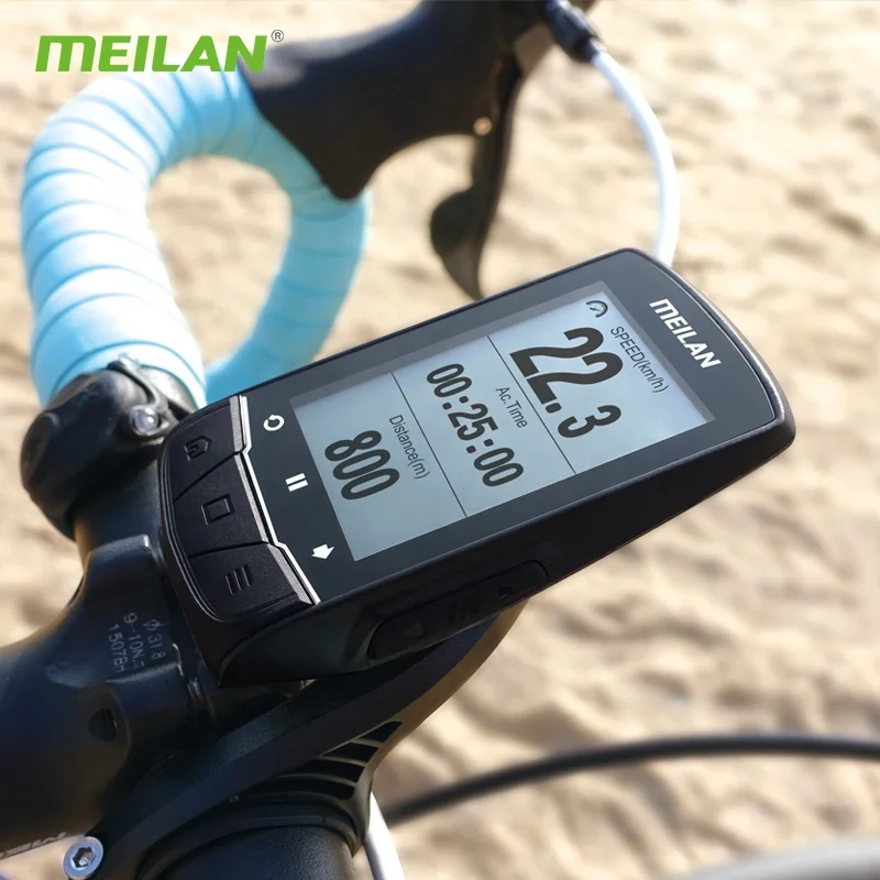 GPS Navigation Bike Computer Finder withBluetooth ANT+  Heart Rate Monitor Bicycle computer  Large Screen Wireless Rainproof