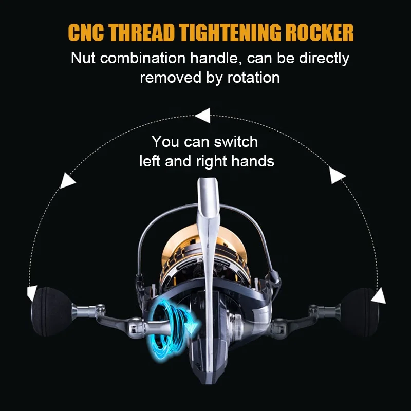 OEM high quality 2500P-12000P big game saltwater metal spinning fishing reel