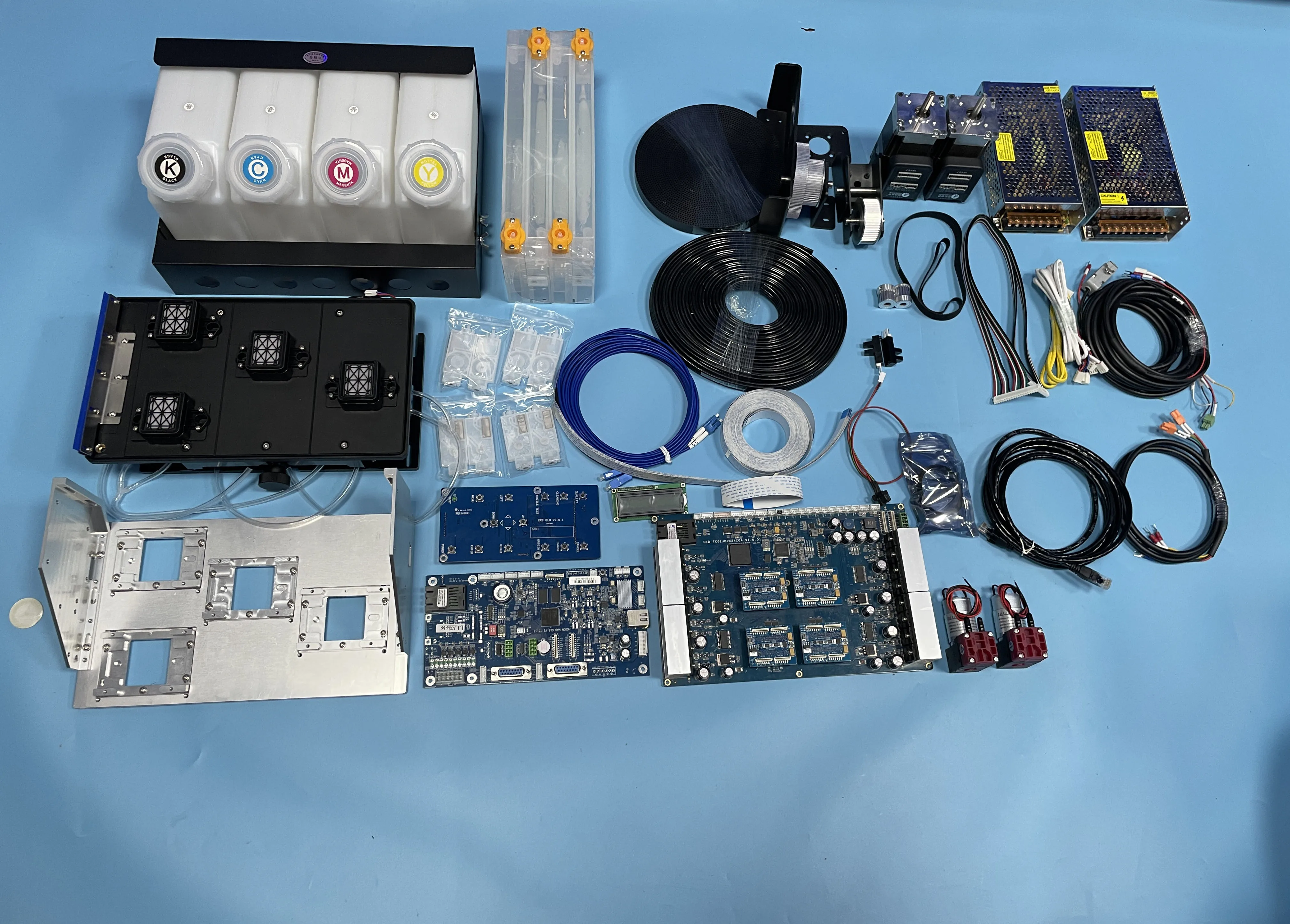 100% New i3200 4heads update complete set of accessories hoson board for inkjet printer assembling and conversion