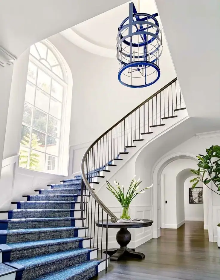 High Quality Modern Design Interior Spiral Stairs Kit Steel and Metal Large Lobby Spiral Stairs for Hotels Indoor Use
