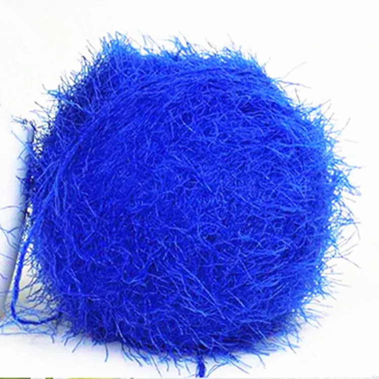 
9s 1.3s Wholesale No Hair Loss Mink Soft Comfortable 13Nm/1 And Fashion Feather Nylon Fancy Yarn ball Factory 