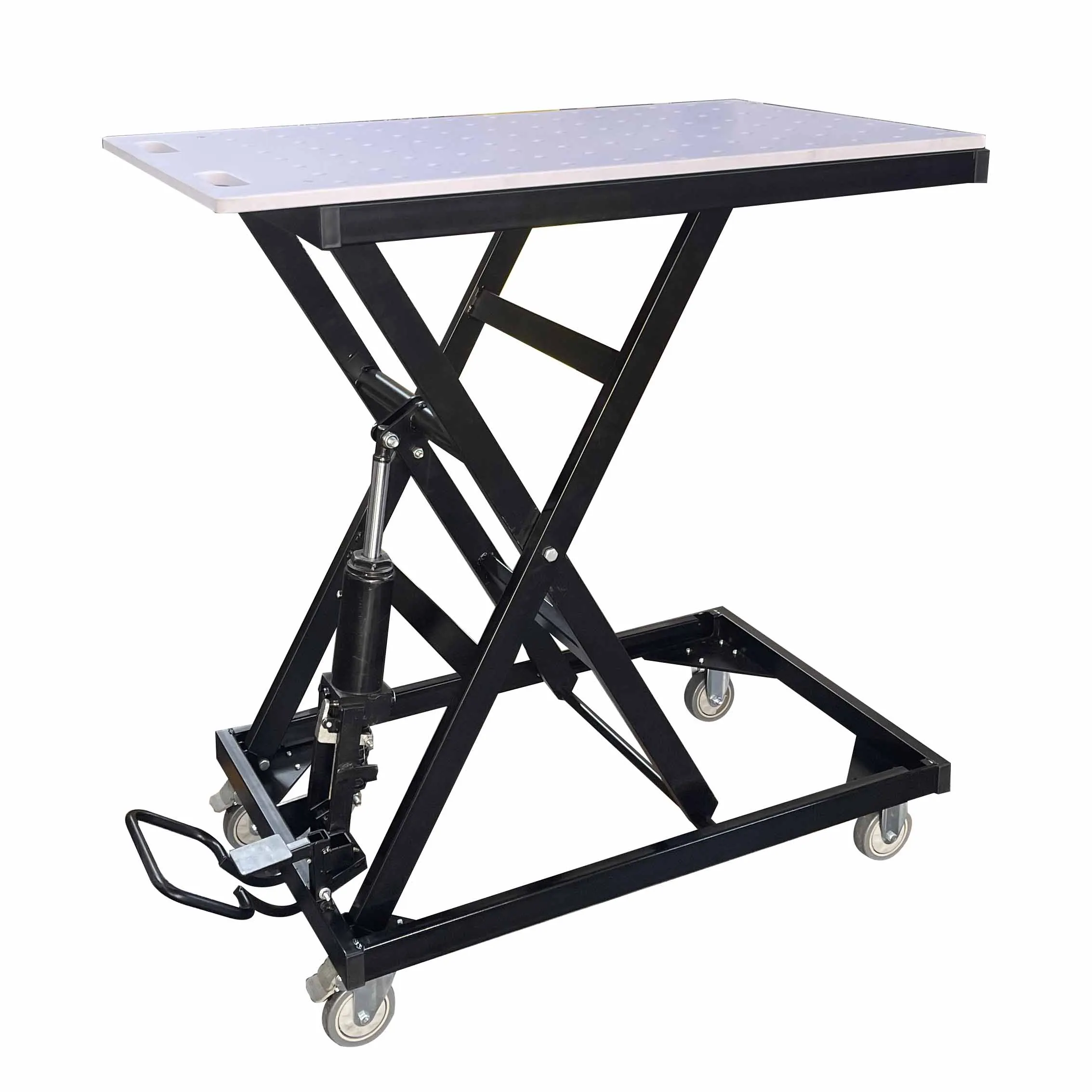 Mobile lifting welding table, drilling table for the pillar drilling machine