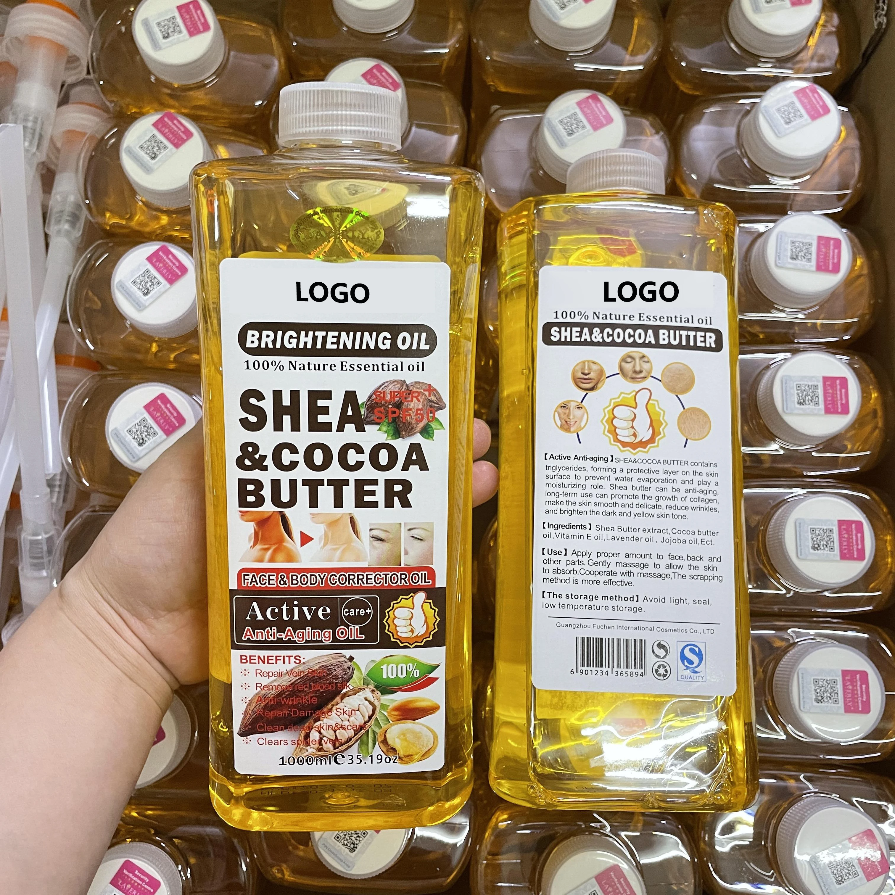 Hot sell stock OEM 1000ml Ylang-Ylang Rosemary oil  for face body Blemish Clearing serum good quality Africa whitening massage