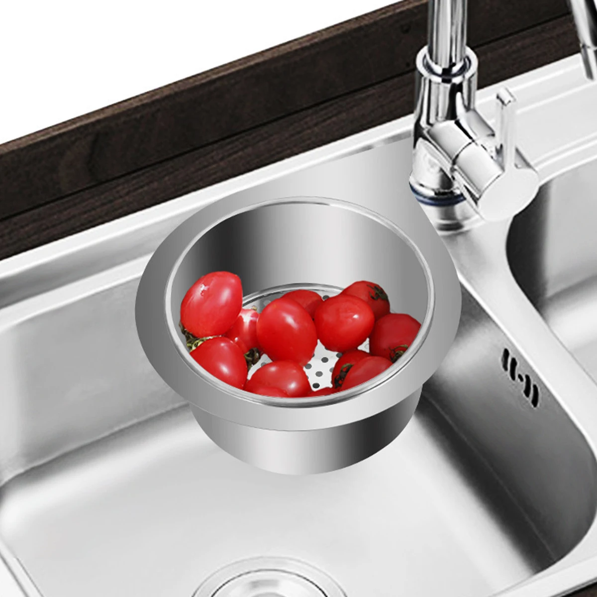 Stainless Steel Swan Sink Strainer Drain Basket For Kitchen Food Sink Corner Sink Strainer