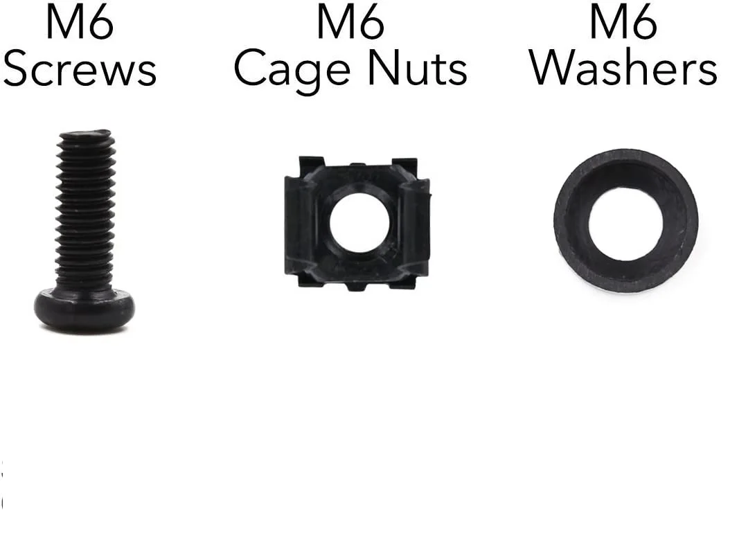 Factory M6 x 16mm Screws and Cage Nuts for Mount Rack   Shelf Cabinets Rack  Screw Cage Nut Black