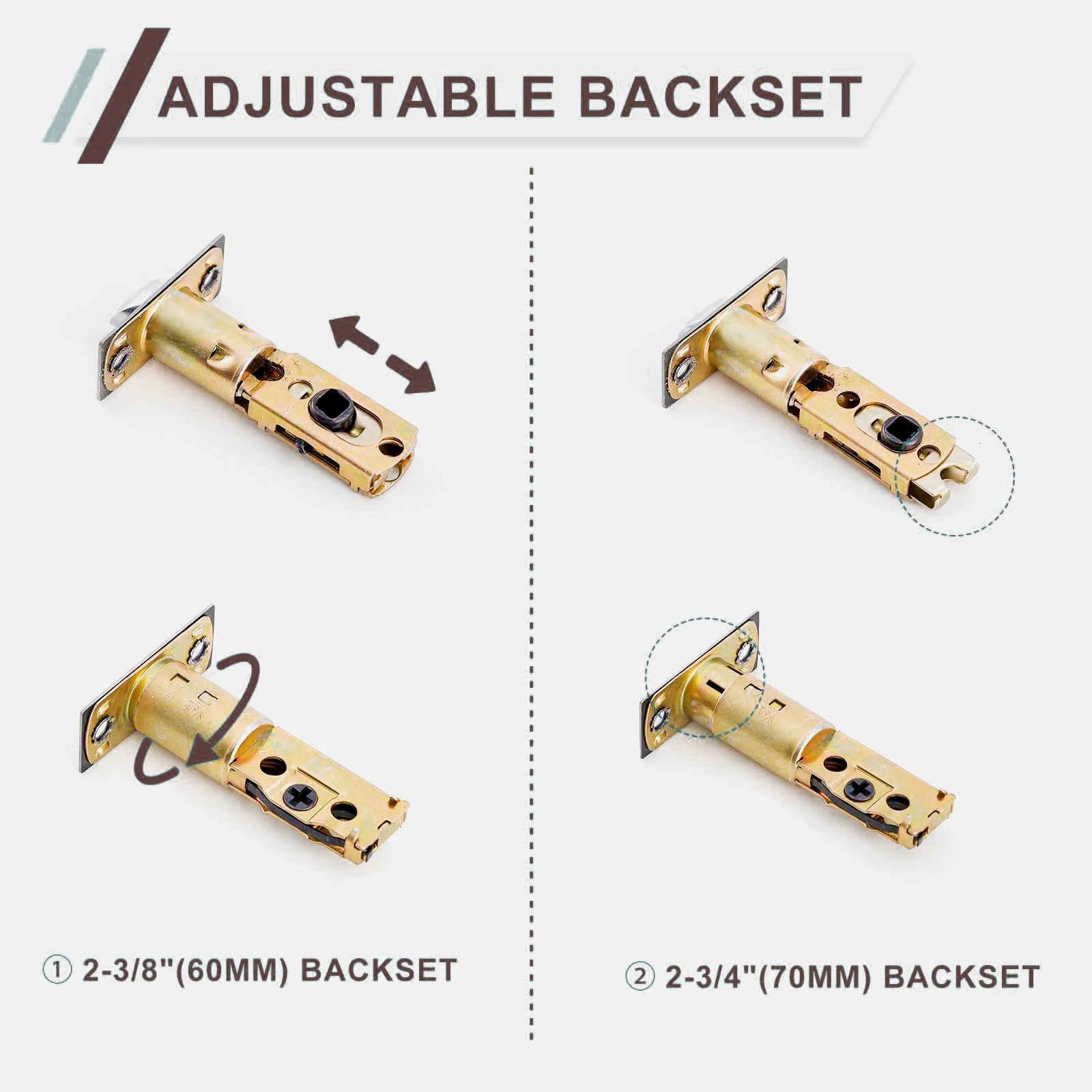 Modern Style Design Shape Door Lock Privacy Lock Bathroom Office Door Lever With Adjustable Latch