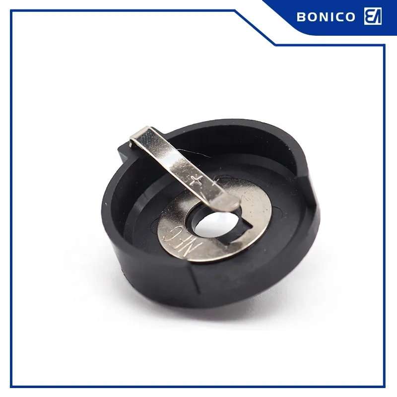 Nickel Plated THM/DIP  CR24777 Holder With PC Pin Battery Contact Connector