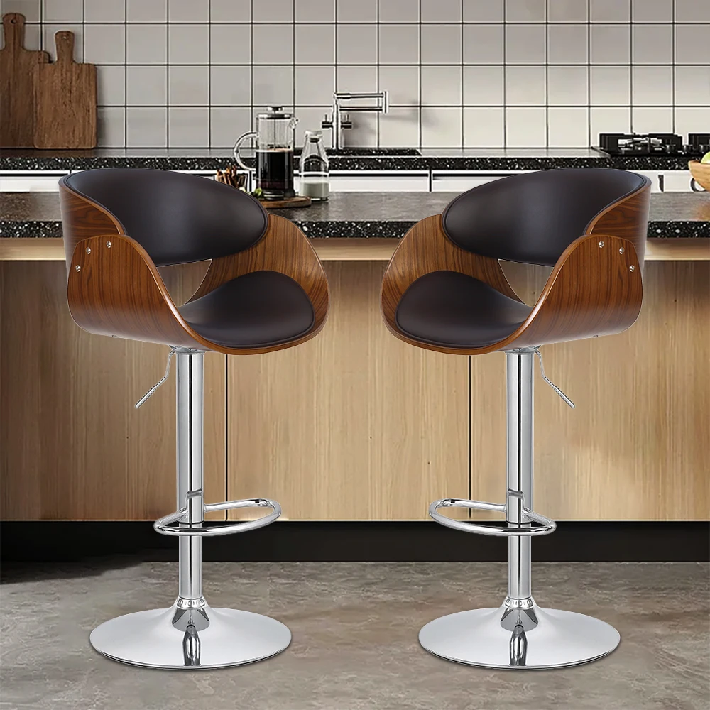 Customized Fashion Bar Stool Hydraulic Lift Counter Height Swivel Adjustable Bentwood Bar Stool