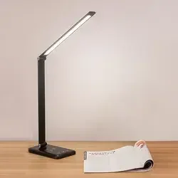 LDNIO Eye-Caring LED Table Lamp With USB Port Dimming Desk Lamp Cellphone Power Bank Fast Wireless Charger Desk Lamp