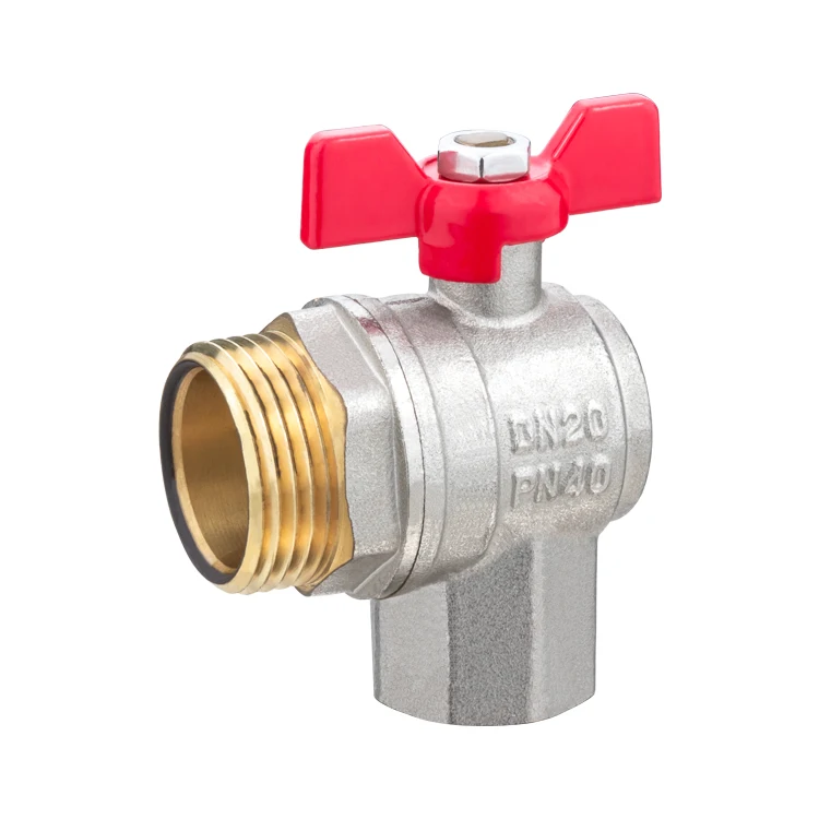 TMOK High Quality 1/2 3/4 Brass Angle Type Valve Union Ball Valve for Water Gas Oil