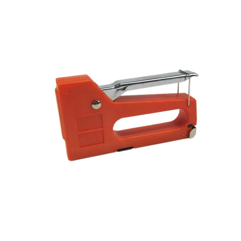 Plastic material cheapest price promotion manual stapler gun tacker for 4mm-8mm stapler nail gun with ruler