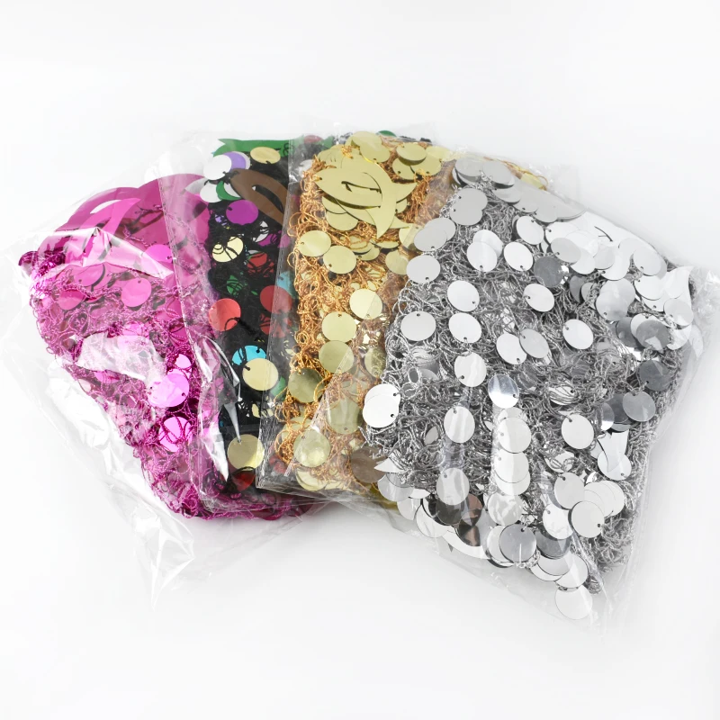 MeeTee H-J68 Sexy Lady Multi-Row Sequin Belly Wrap Hip Scarf Colorful Waist Chain Dance Skirt