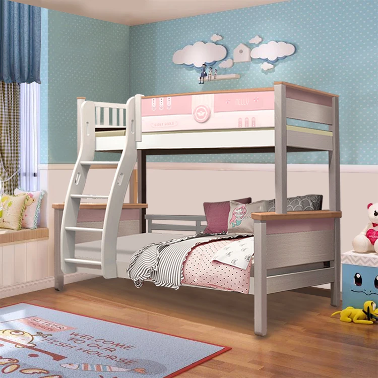 Living Room Furniture Bed Full Over Twin Bunk Beds Kids Children Princess Bed
