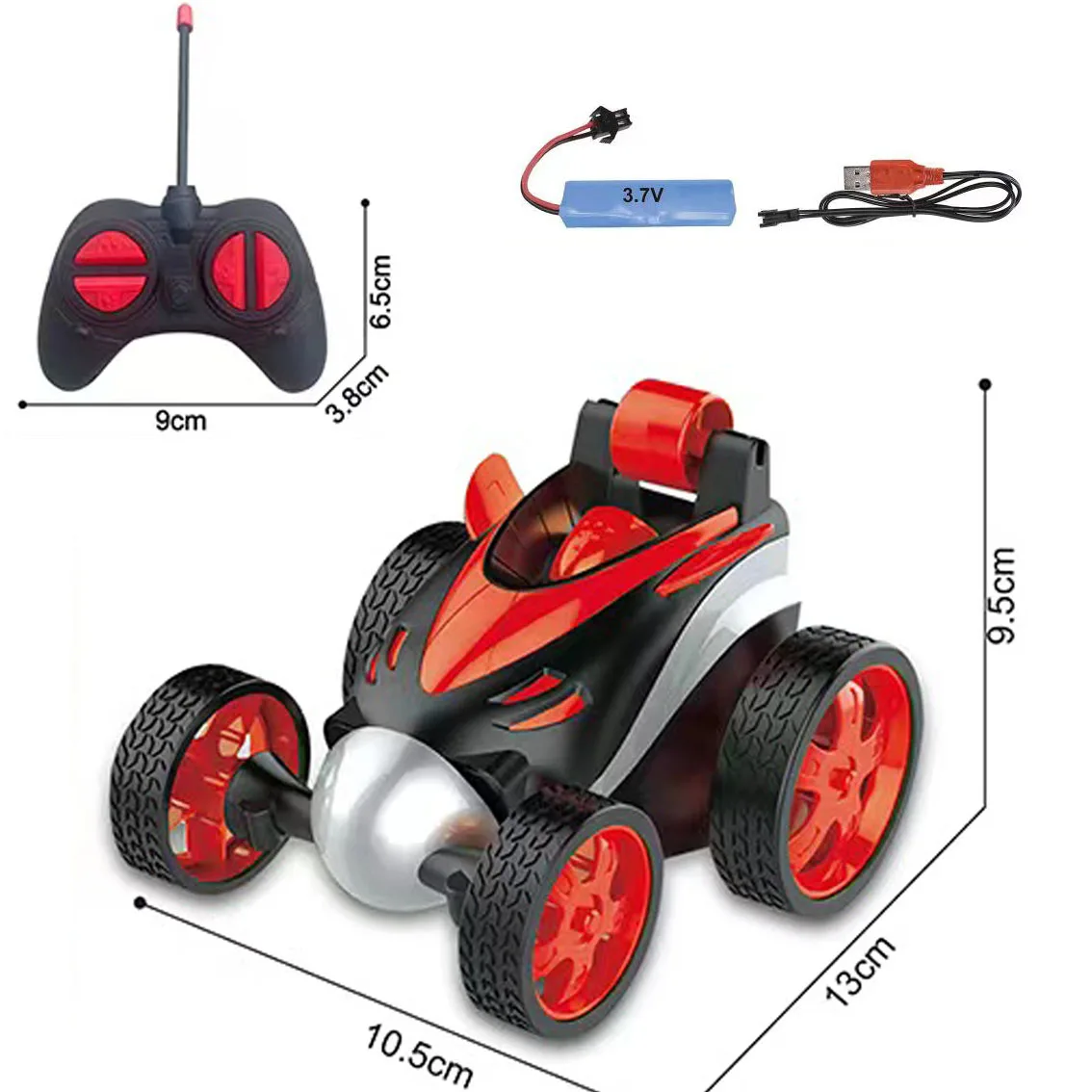 4 Channel Stunt Car Double-sided Roll Electric Rolling RC Car with LED light four-wheel drive stunt car